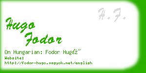 hugo fodor business card